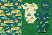 Cute Frogs Patterns Watercolor, a Pattern Graphic by watercolor kamill (Thumbnail 5 of 10)