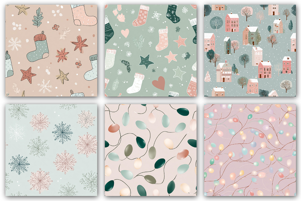 Seamless Christmas Pattern, a Pattern Graphic by DreamCafeArt (Photo 2 of 7)