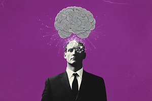 Suit man with brain activity, a Photo by Beautiful things