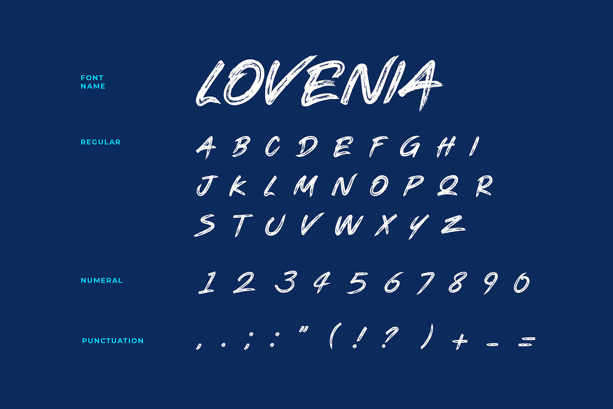 Lovenia Brush Font, a Handwritten Font by UICreative (Photo 4 of 5)