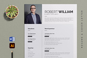 Modern Resume Template | Word, a Resume Template by Pixelpick (Thumbnail 1 of 4)