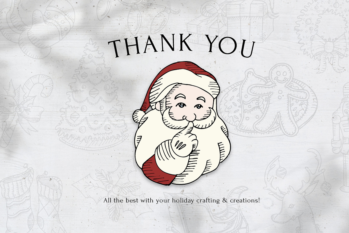 Hand Drawn Christmas Images, a Seasonal Illustration by H&C Drawings & Designs (Photo 15 of 15)