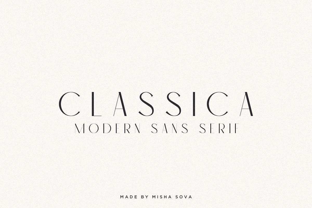 Classica - Modern Sans Serif, a Sans Serif Font by Misha Sova (Photo 3 of 10)