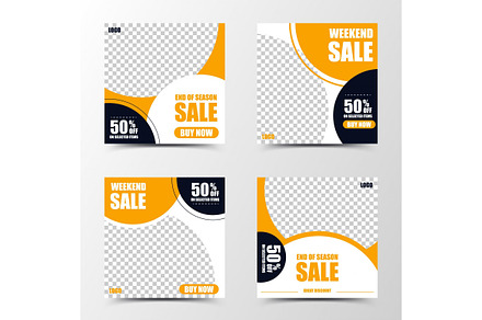Post design with orange circulars, a Brochure Template by TotallypicRF