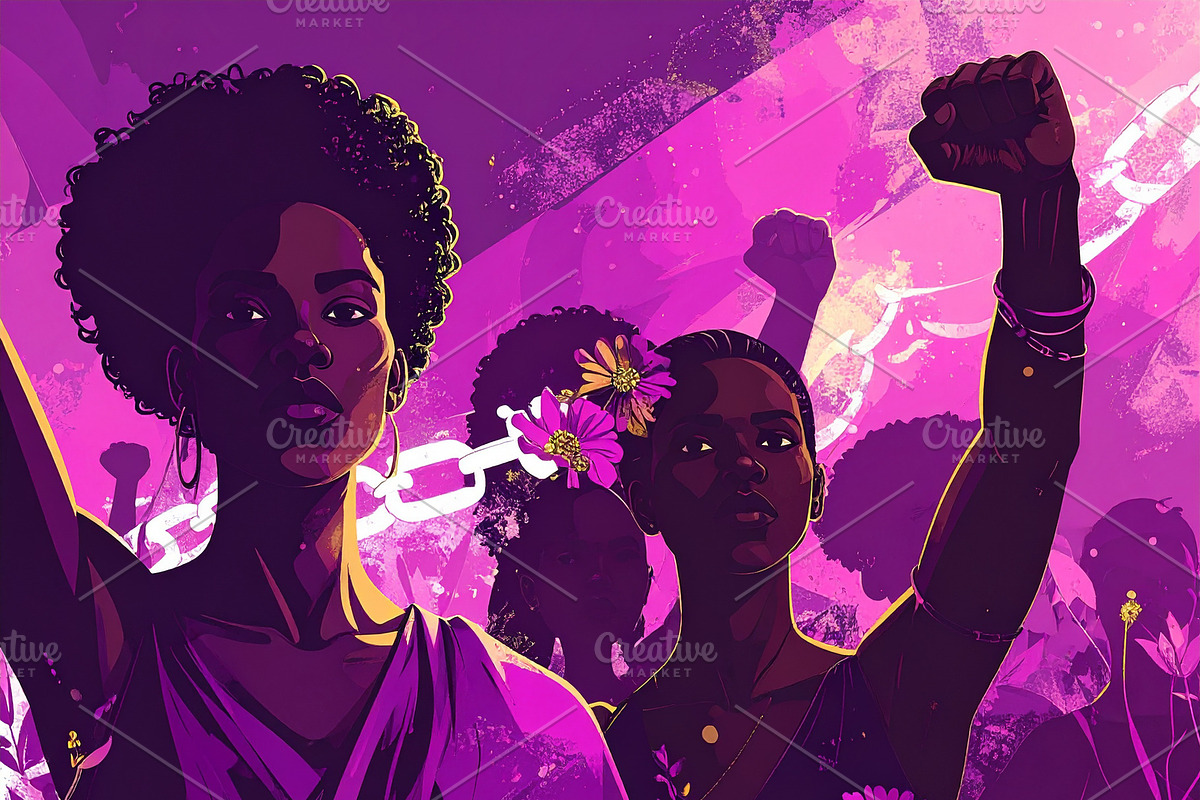 International women day illustrated poster template, a Person Illustration by DanFLCreativo