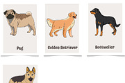 Dogs breeds printable cards, a Card Template by svetodesign (Thumbnail 4 of 4)
