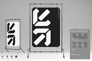 Industrial Hanging Poster Mockup