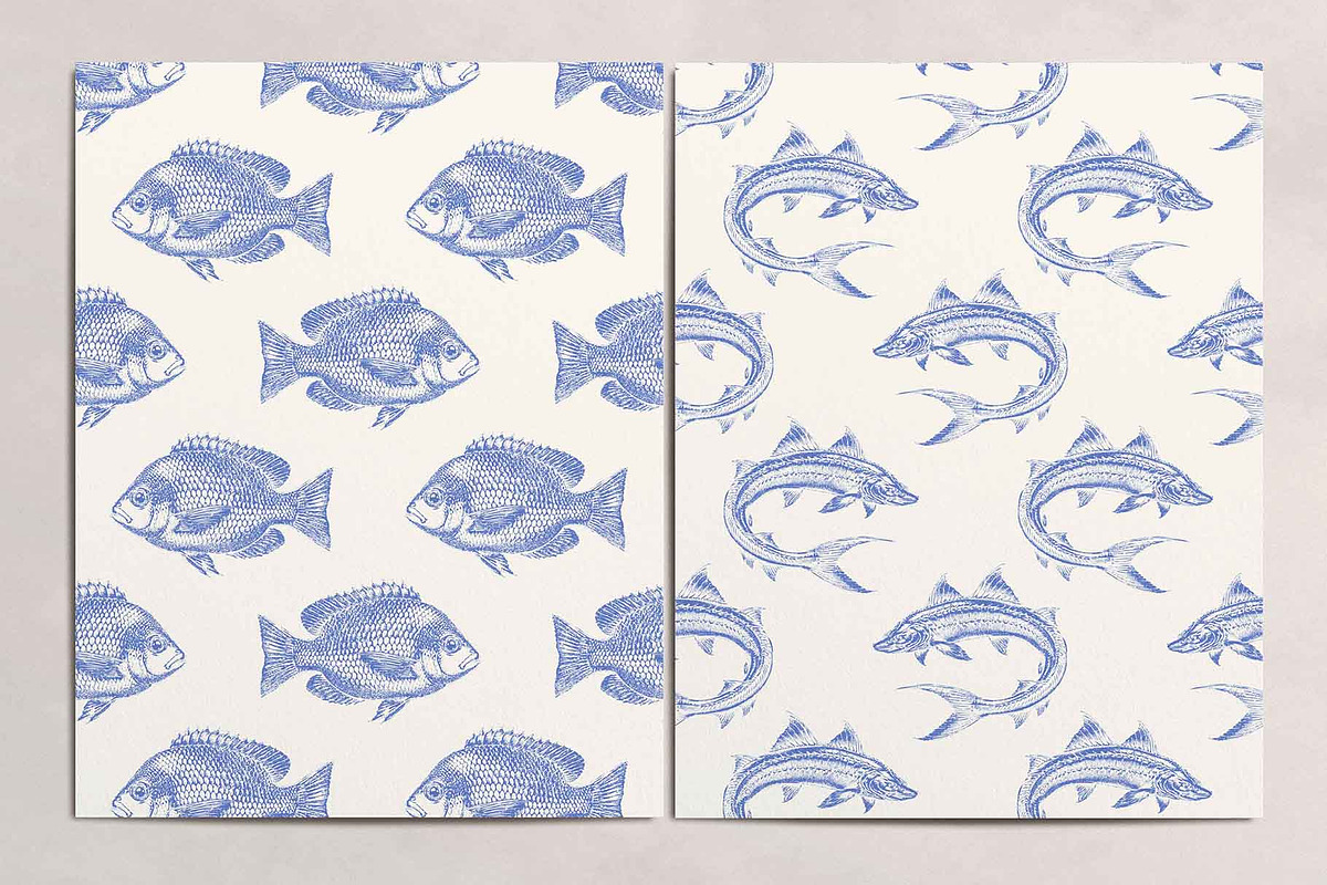 Undersea world seamless patterns, a Pattern Graphic by Anatartan Design (Photo 6 of 7)
