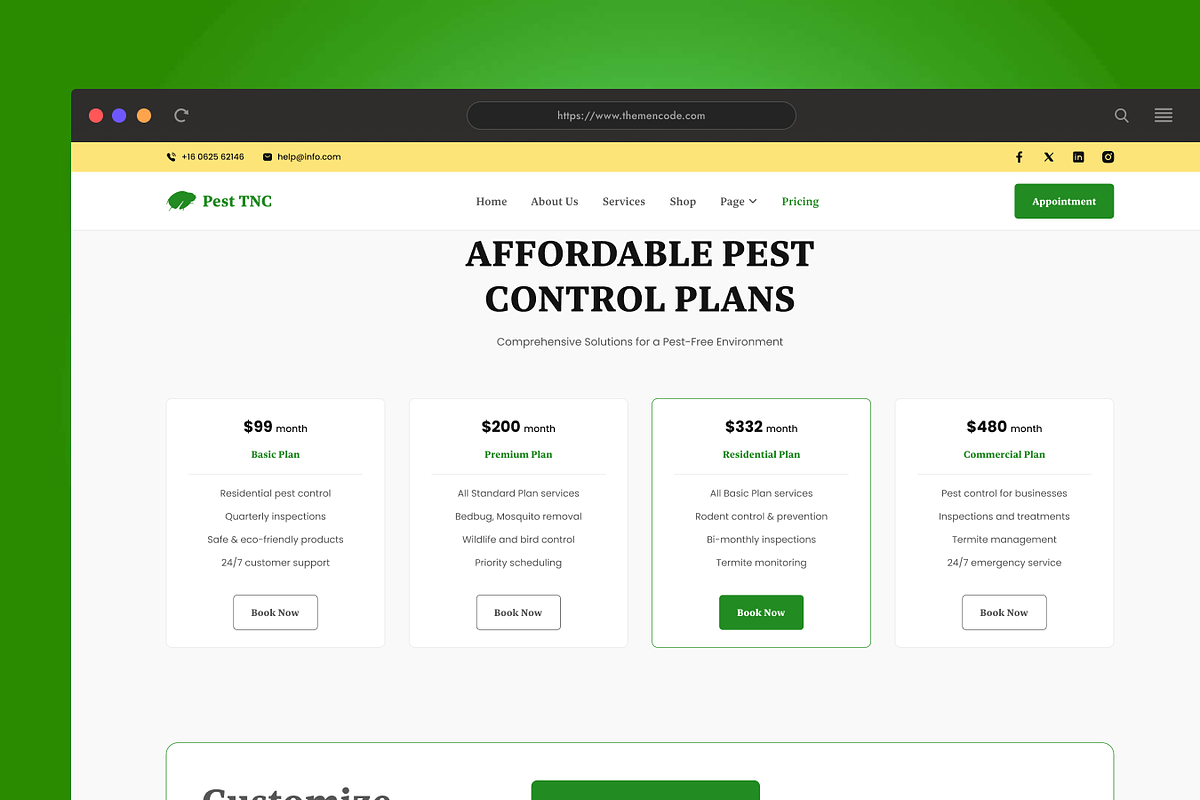 Pest TNC - Premium Pest Service Site, a HTML Template by TNCFlow (Photo 4 of 5)