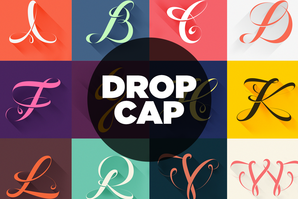 Script Drop Cap + Free Bonus, an Illustration by Nuno Dias (Photo 1 of 4)