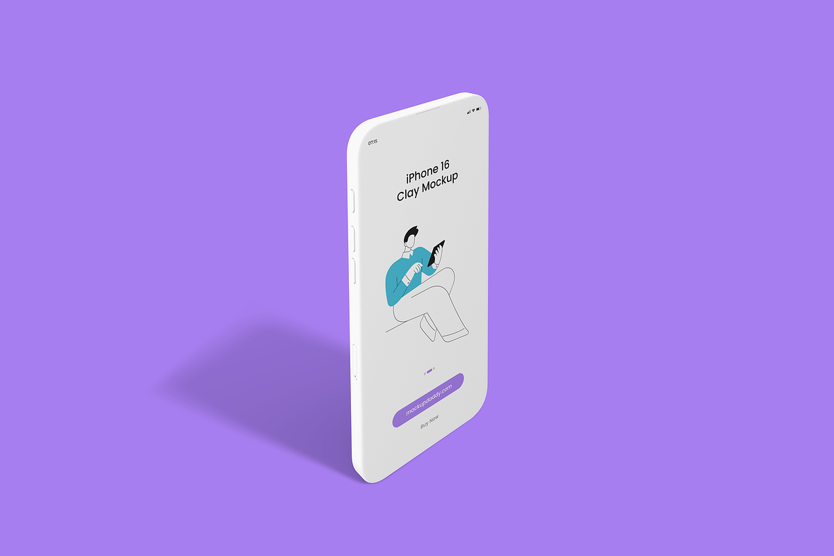 iPhone 16 Clay Mockup, an iPhone Mockup by Mockupdaddy (Photo 5 of 16)