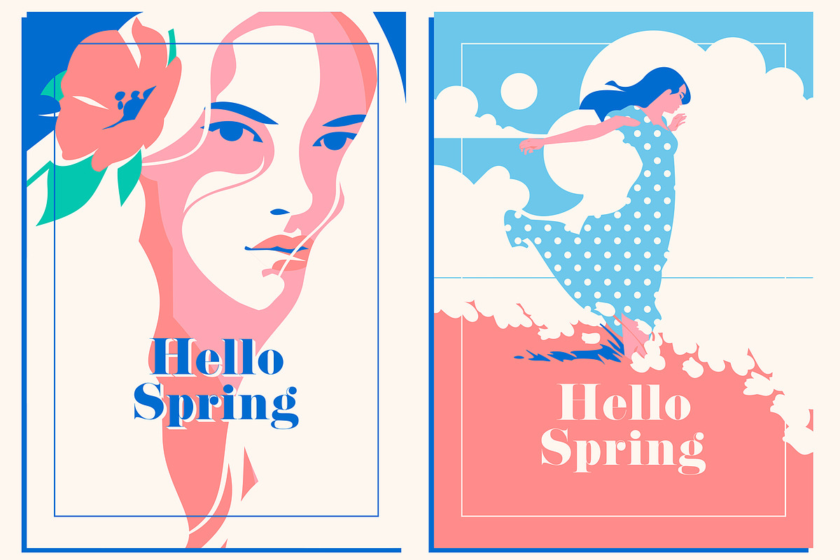 8 Spring Posters & Sale Banners, a Decorative Illustration by Alexander Baidin (Photo 3 of 7)