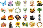 Vintage Nature Clipart Bundle, a Seasonal Illustration by designcity5 (Thumbnail 2 of 5)