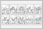 Farm Animals Coloring Pages, an Animal Illustration by Lamia Emad (Thumbnail 2 of 5)