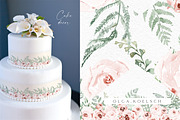 Watercolor Fern and Roses, an Object Illustration by Olga Koelsch (Thumbnail 4 of 15)