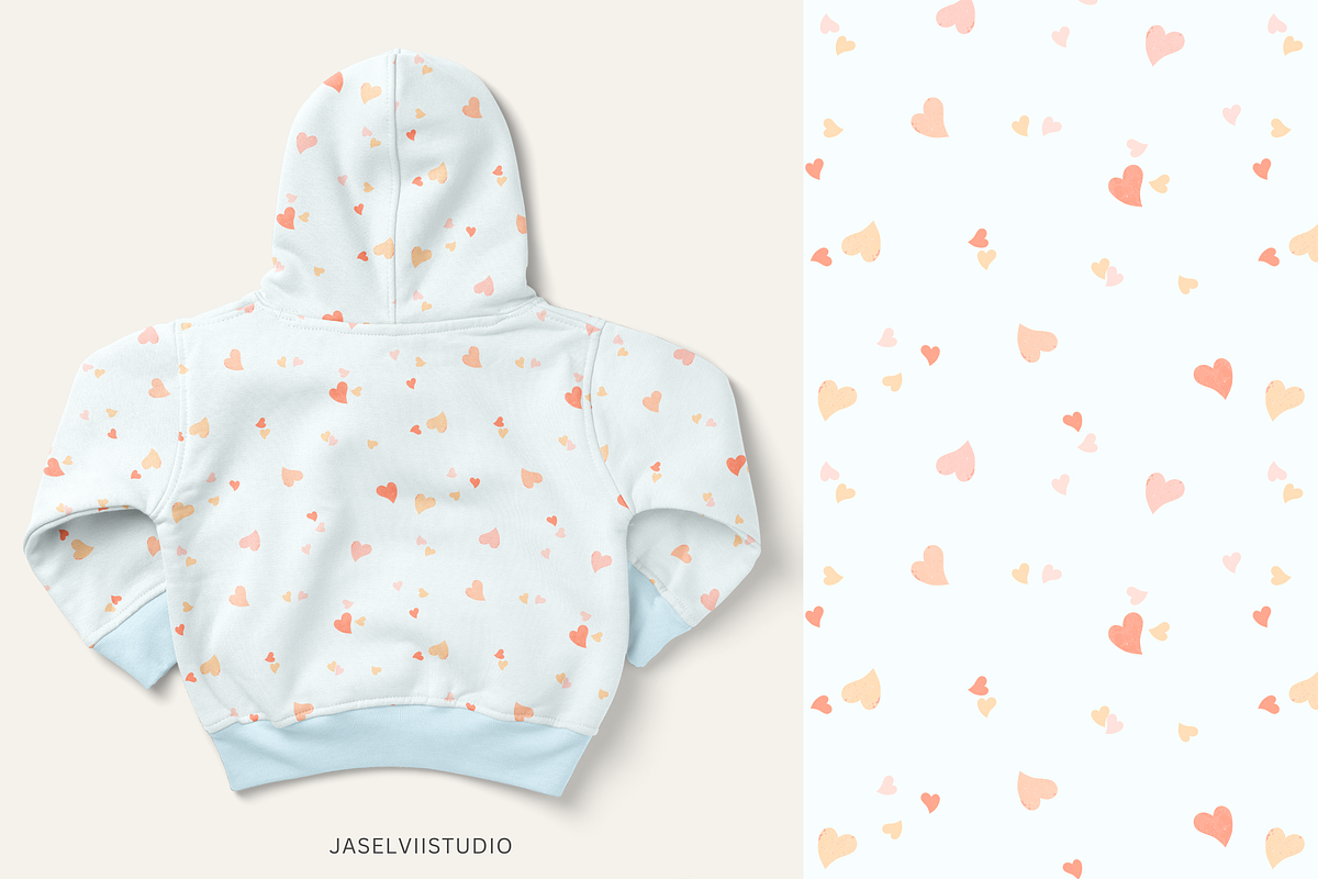 Bunny Valentine - Blue, a Pattern Graphic by Jaselvii Studio (Photo 7 of 8)