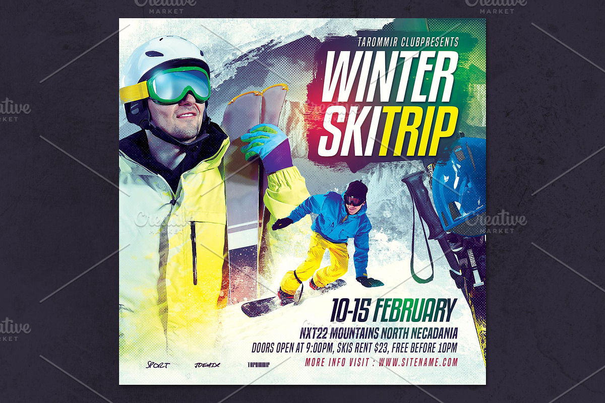 Winter Ski Trip Flyer, a Flyer Template by Tarommir (Photo 2 of 3)