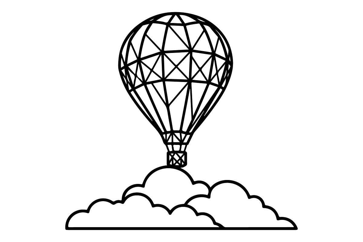 Hot Air Balloon Silhouette Bundle, an Object Illustration by Gaye Art (Photo 22 of 31)