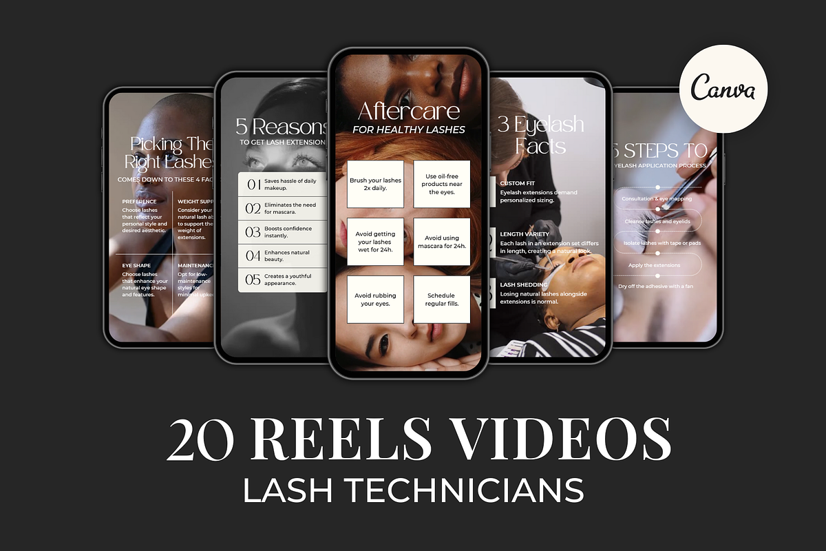 Lash Tech Instagram Reels Templates