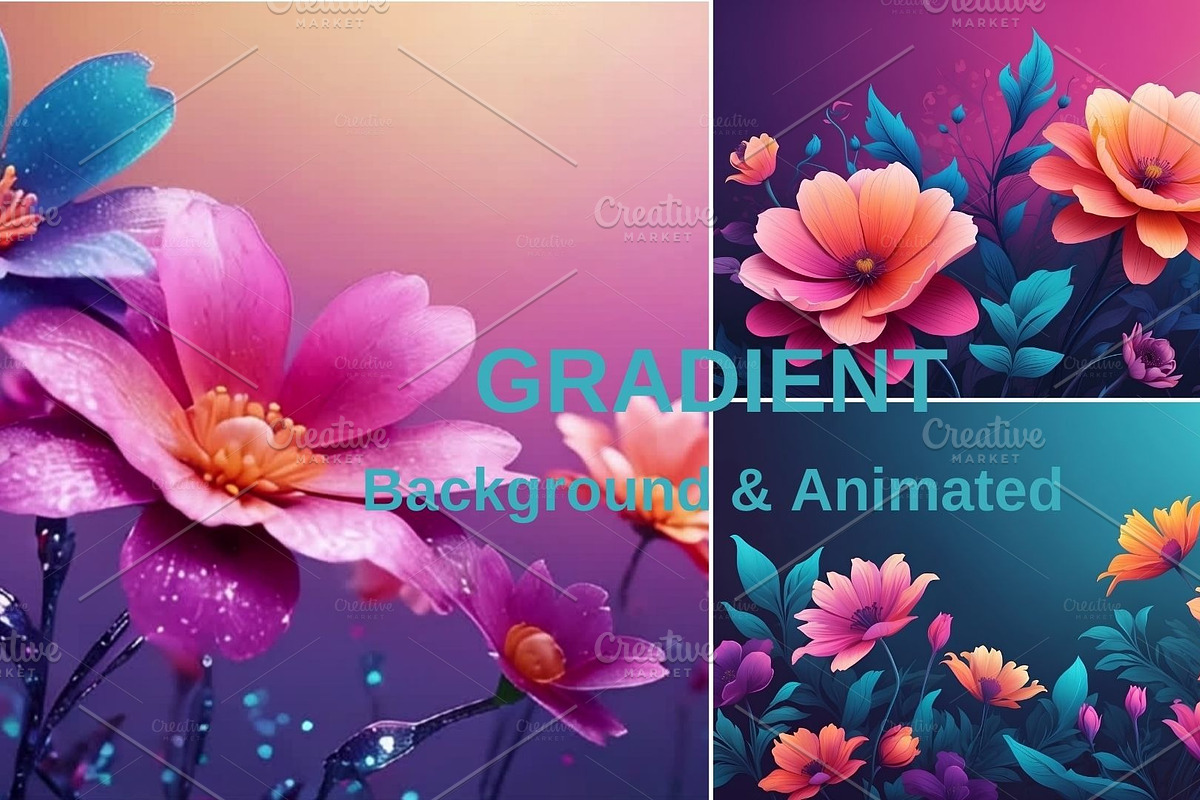 Gradient Floral Background, a Background Graphic by sibel dayı (Photo 4 of 24)