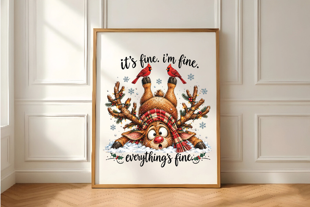 Everything's Fine Christmas PNG, a Seasonal Illustration by Daily.Designs (Photo 5 of 5)