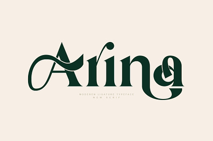 Arina Ligature Serif Typeface, a Serif Font by yaqublekker