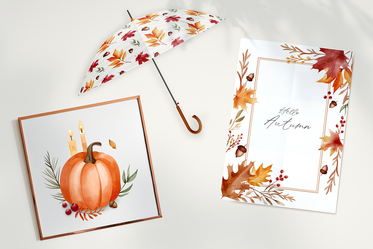 Cozy autumn watercolor clipart, an Illustration by Hanna's ArtLab (Photo 6 of 6)