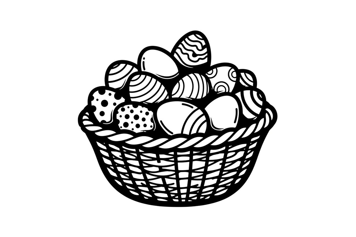 Easter Basket Vector Silhouette Bund, an Illustration by Designs_River (Photo 33 of 51)