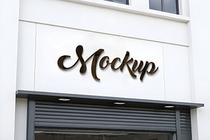 Logo Mockup Facade Sign
