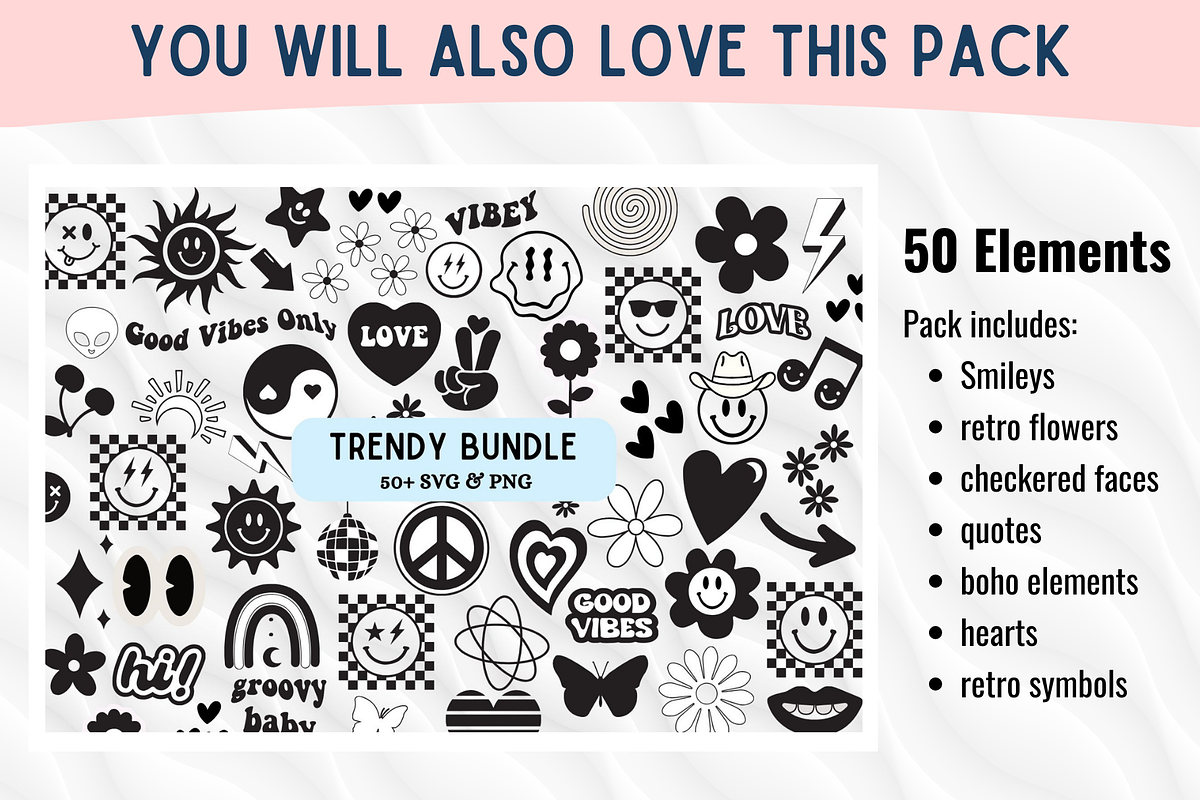 Trendy Retro Bundle, an Object Graphic by Createble (Photo 8 of 8)