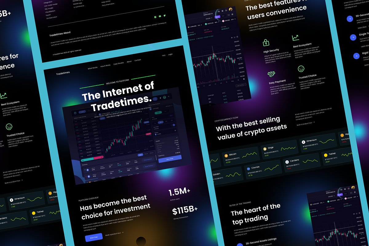 Crypto Trading Landing Page, a Landing Page Template by SLAB! Design