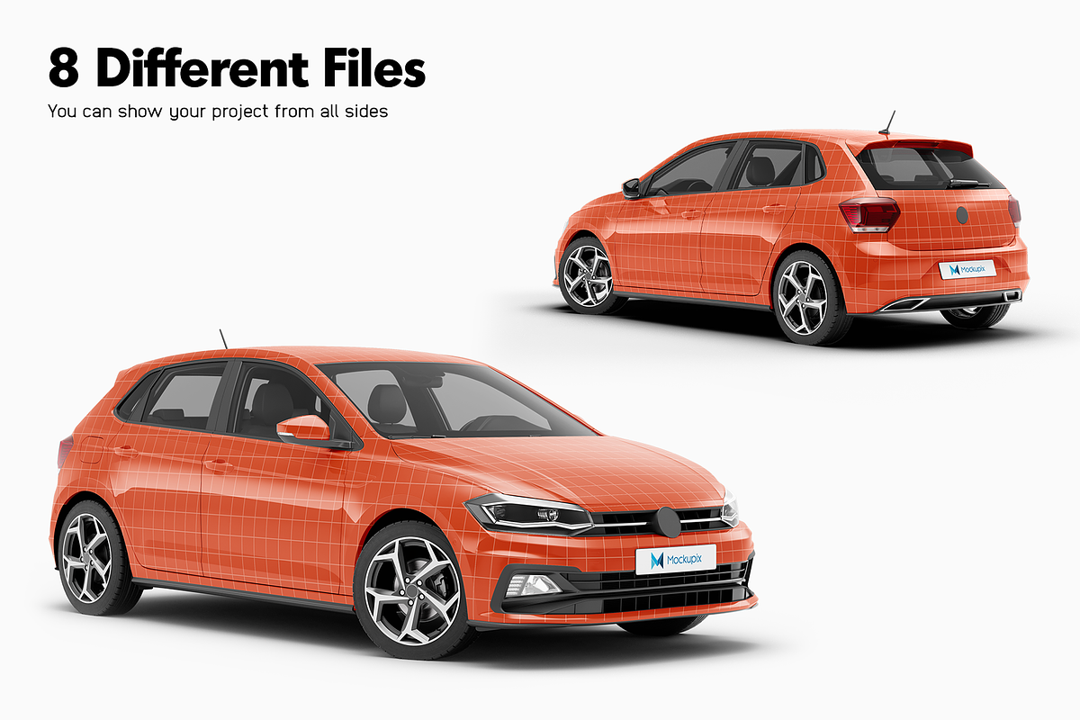 Compact Car Mockup 1, an Advertising Mockup by Mockupix (Photo 7 of 12)
