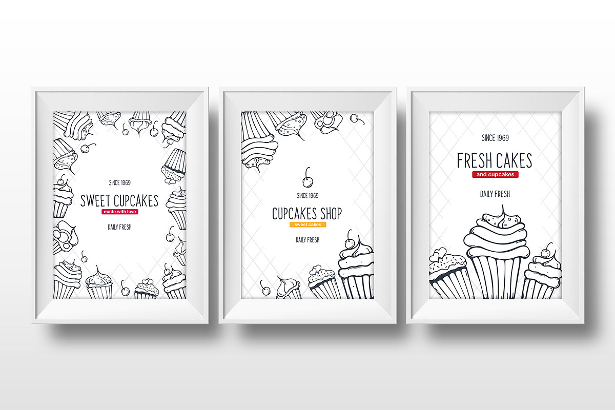 12 Cupcakes Posters, a Poster Template by Leo Edition (Photo 4 of 9)