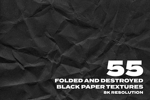 8K Destroyed Black Paper Textures