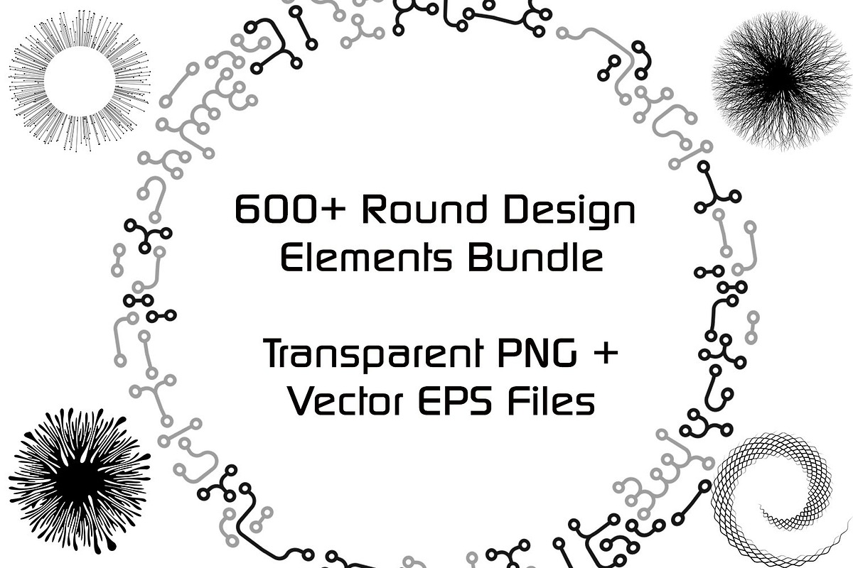 600 Round Design Elements Bundle, an Object Illustration by Kseniya-Omega (Photo 1 of 21)