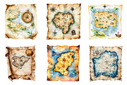 A Treasure Map Clipart PNG, an Illustration by SinaCreation (Thumbnail 3 of 5)