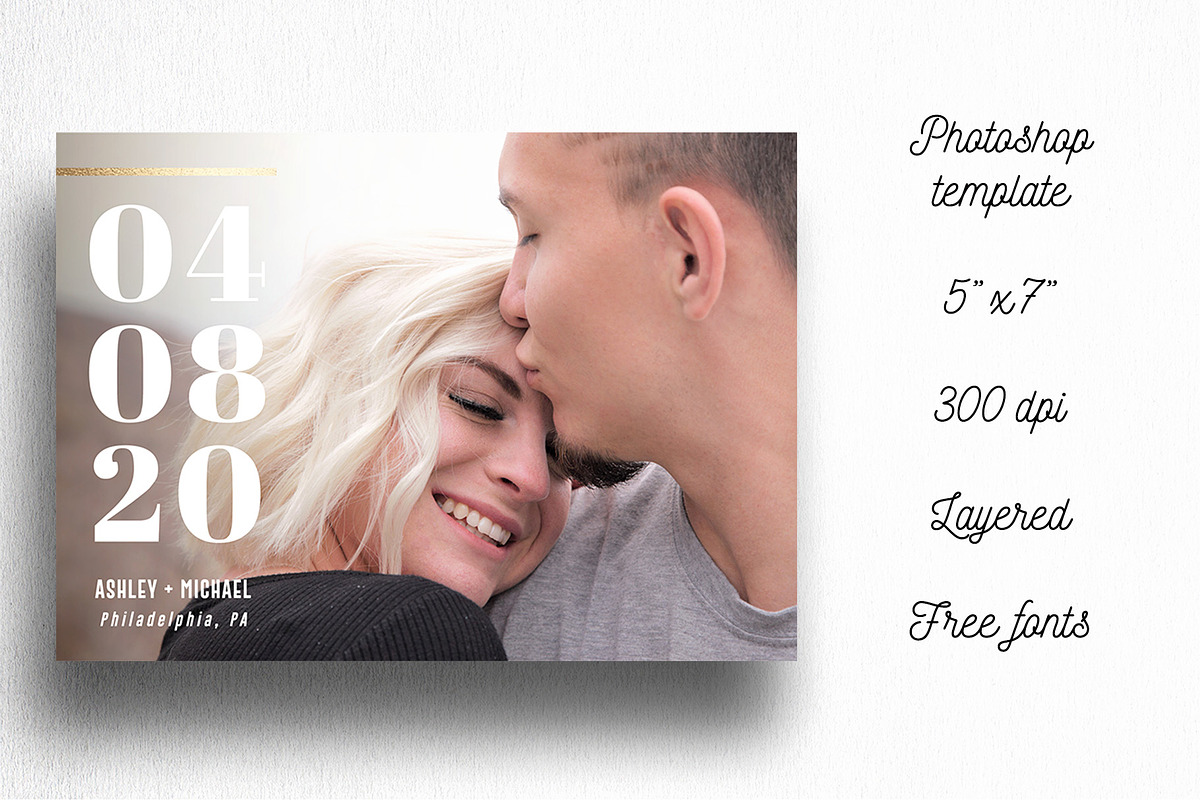 Save The Date Photo Card | 002, an Invitation Template by Nifty Template Studio (Photo 3 of 5)