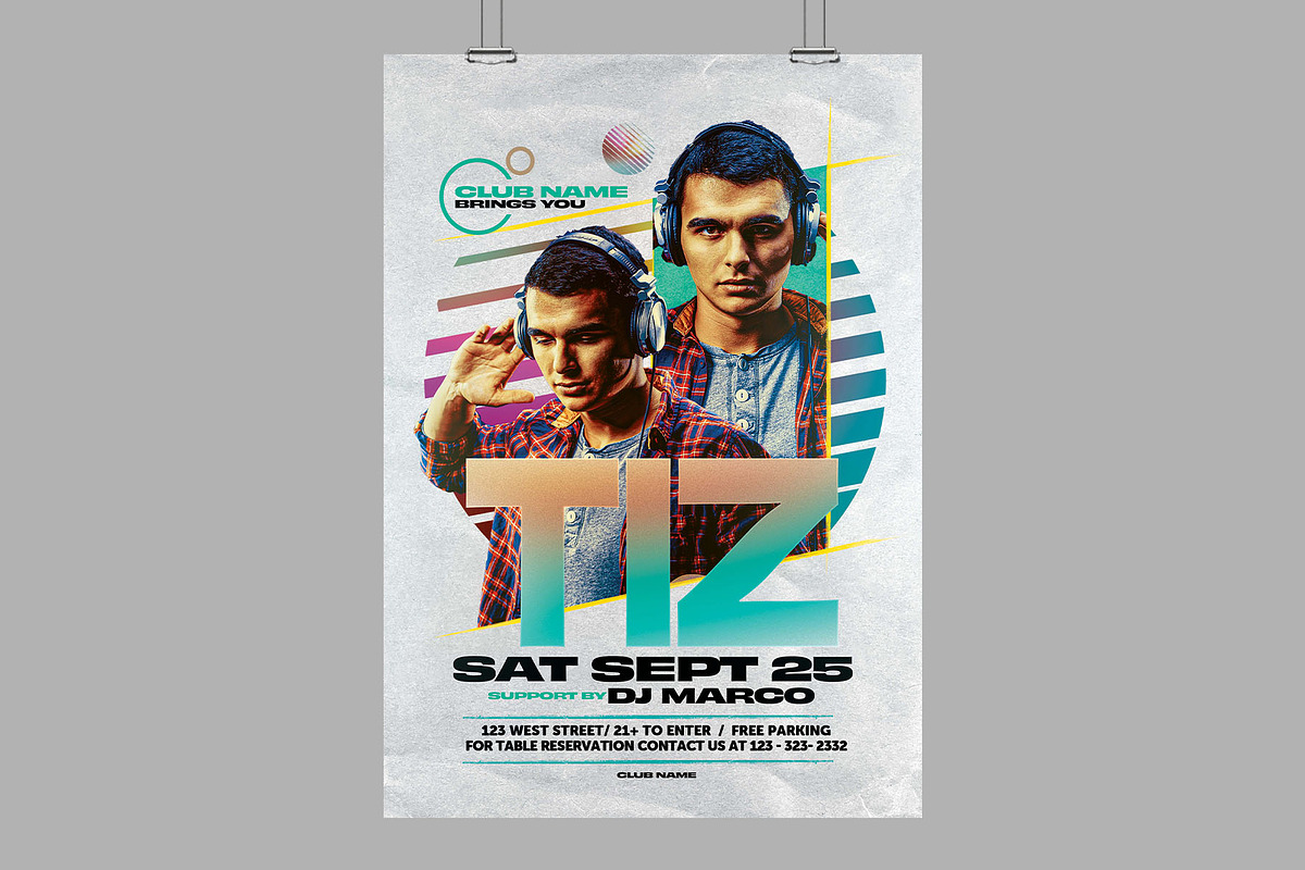 Modern Club DJ Event Flyer Template, a Flyer Template by BrandPacks (Photo 3 of 5)
