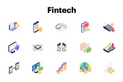 100 Fintech isometric icons, an Outline Icon by Brickclay (Thumbnail 6 of 6)