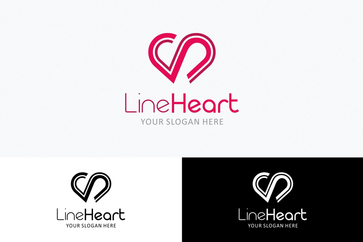 Line Heart Logo Template, a Branding & Logo Template by Kreative Graphics Shop (Photo 8 of 9)