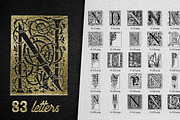 28 IN 1 VINTAGE LETTERS COLLECTION, a Symbol Font by Graphic Spirit (Thumbnail 16 of 31)