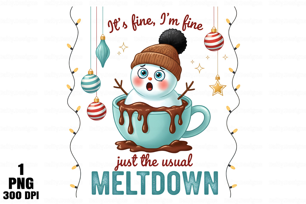 Funny Christmas Snowman Png, an Illustration by Daily.Designs (Photo 1 of 10)
