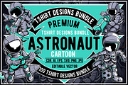 100 Astronaut Cartoon Designs Bundle, an Illustration by roach_graphic (Thumbnail 1 of 16)