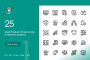 SaaS Infrastructure & Platform Icons, an Outline Icon by IconBunny (Thumbnail 1 of 2)