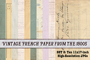 10 Vintage French Papers Pack, a Texture Graphic by Piddix Archives (Thumbnail 1 of 2)