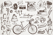 Vintage Wedding Illustrations, an Illustration by Lemonade Pixel (Thumbnail 1 of 4)