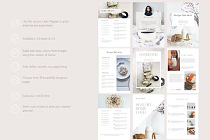 Canva Minimal Cookbook Template