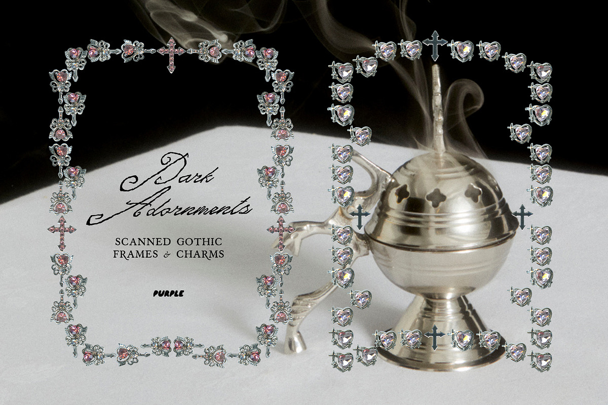Dark Adornments Gothic Frames Charms, an Object Graphic by Purple (Photo 3 of 10)