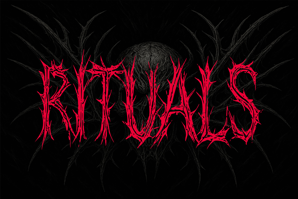 Darkon - Death Metal Font, a Blackletter Font by Sealoung (Photo 2 of 8)