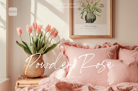 POWDER ROSE | Frame mockup set, a Household Mockup by SCHÉRI